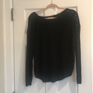 Express Lace Up Shoulder Long Sleeve Shirt